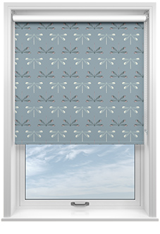 Dragonfly Print, Brittany Blue - Roller Blind